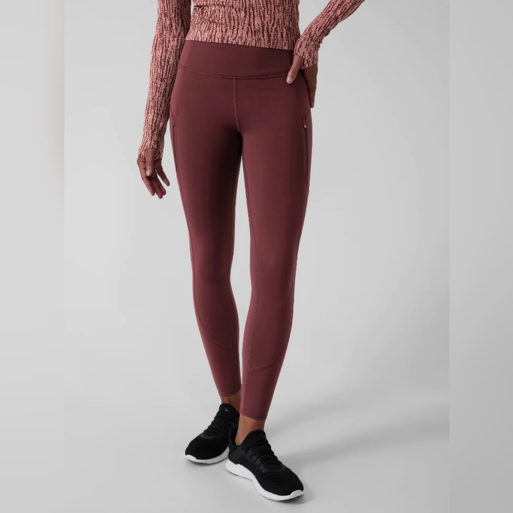 Athleta Rainier Tight Small Petite Decadent Chocolate